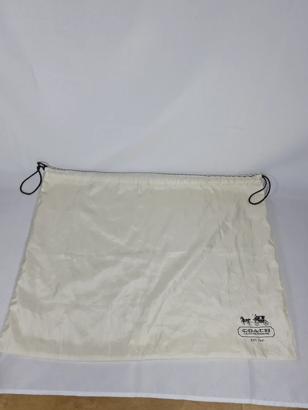 Coach Authentic Replacement Dust Bag Oversized Cream Sateen 23.5